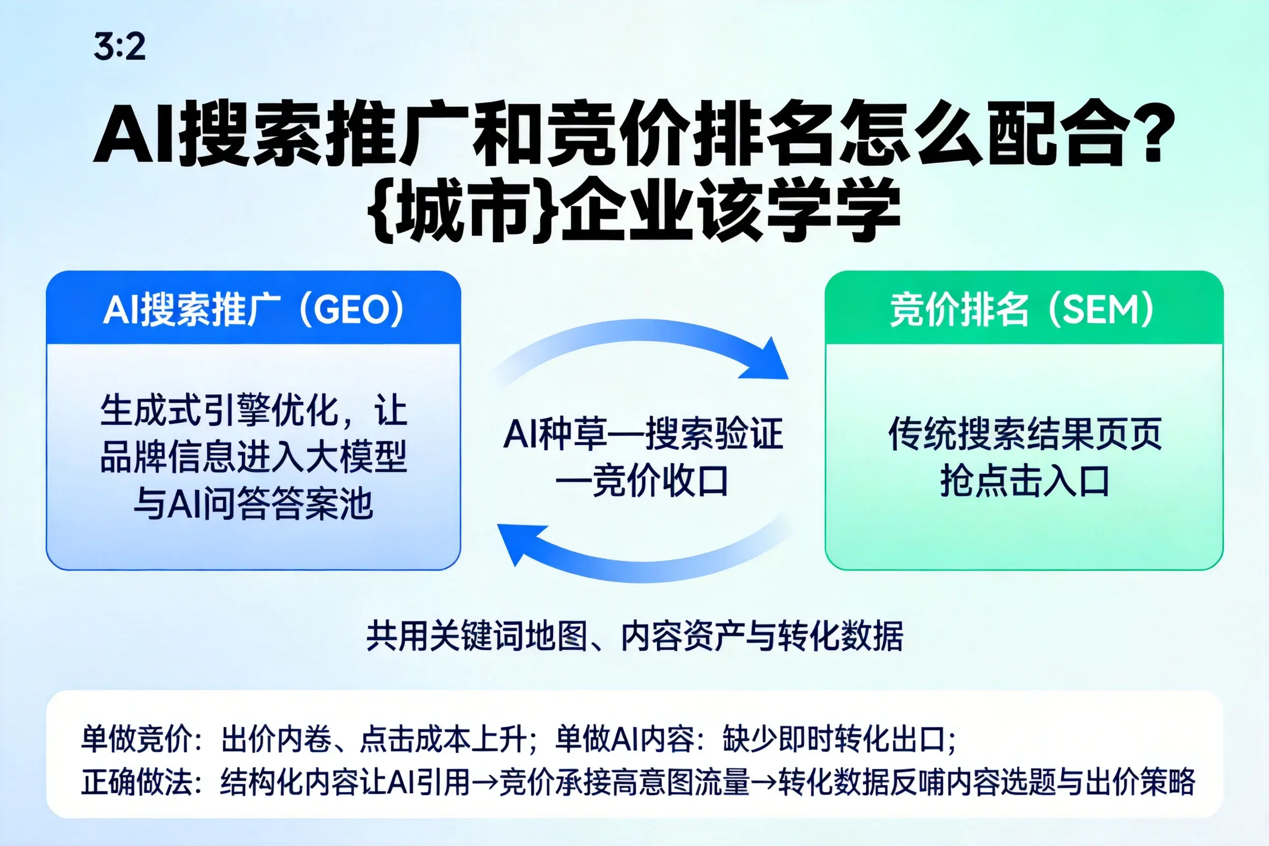 AI搜索推广和竞价排名怎么配合？阿克苏企业该学学