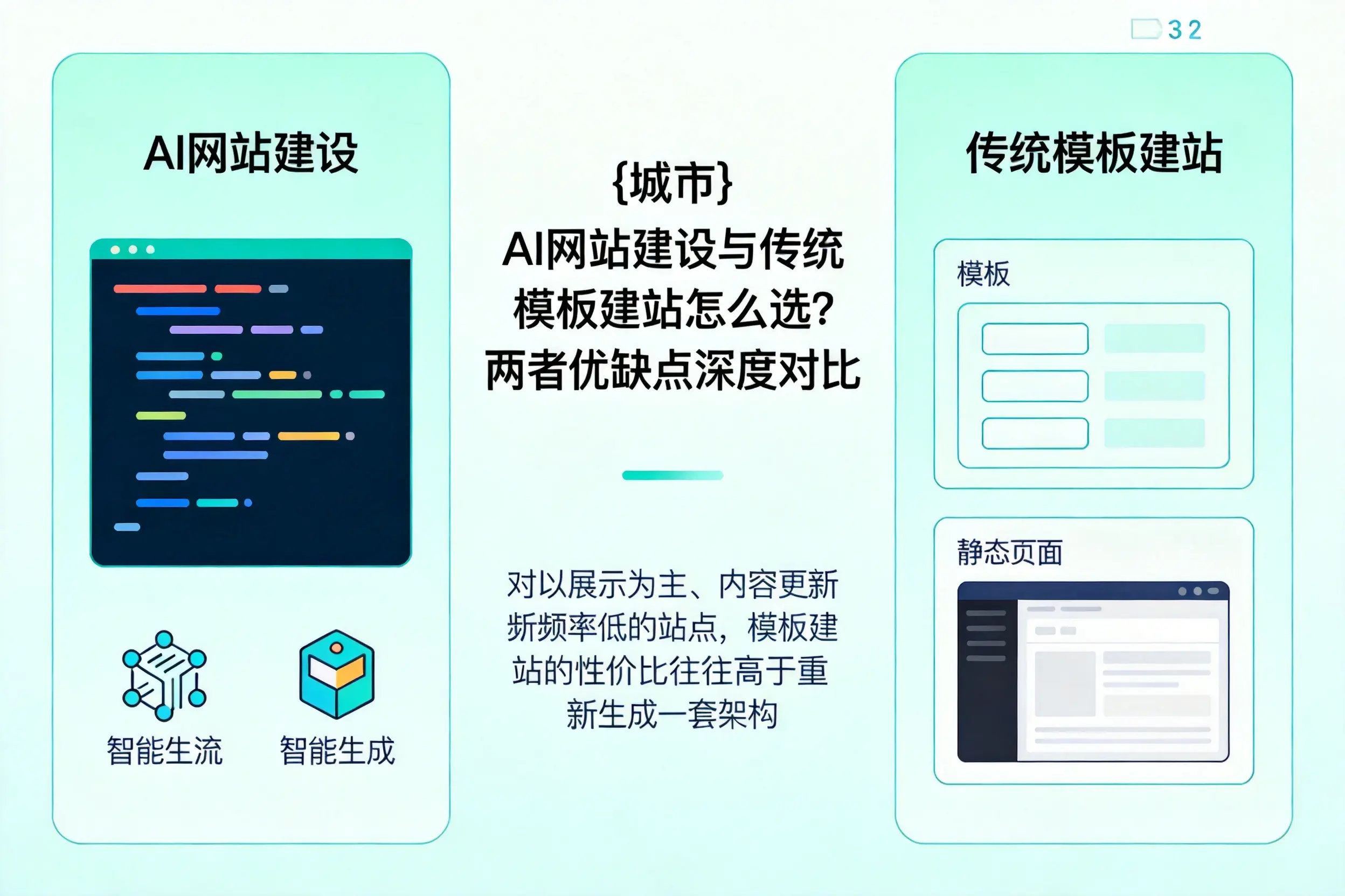 阿克苏AI网站建设与传统模板建站怎么选？两者优缺点深度对比