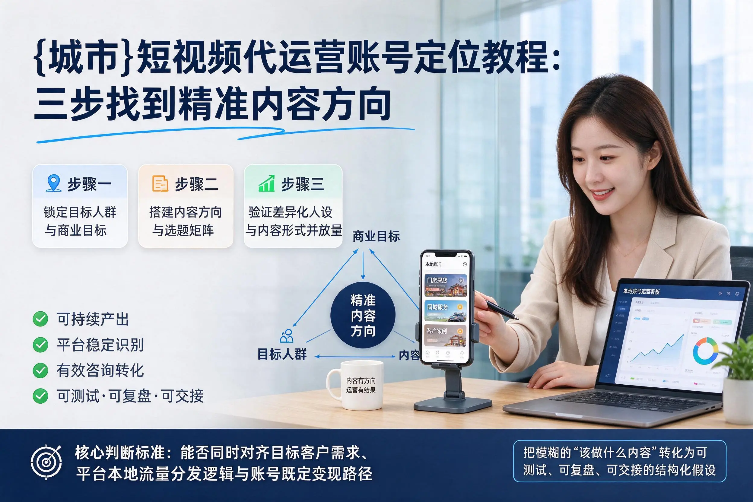 阿克苏短视频代运营账号定位教程：三步找到精准内容方向