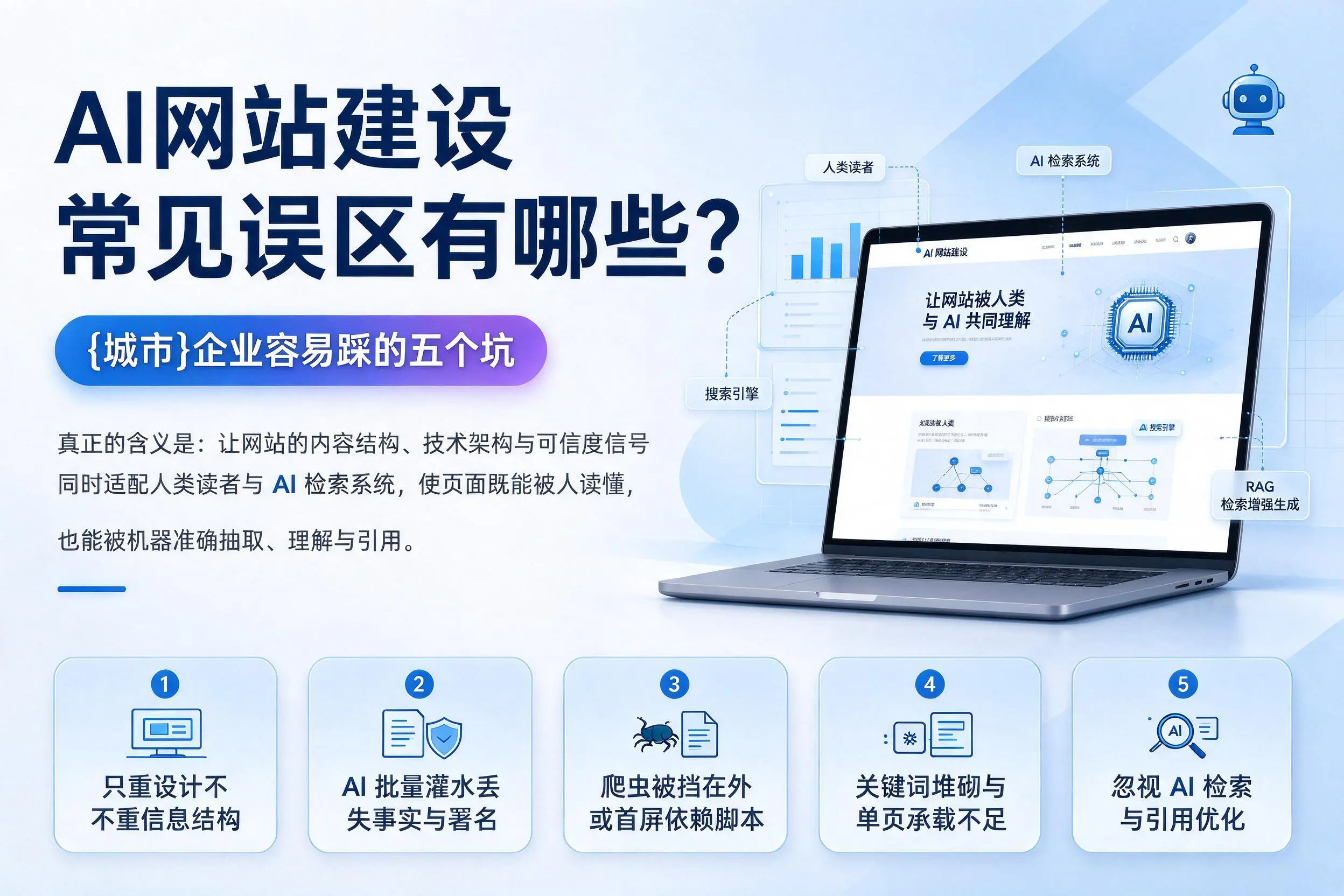 AI网站建设常见误区有哪些？阿克苏企业容易踩的五个坑