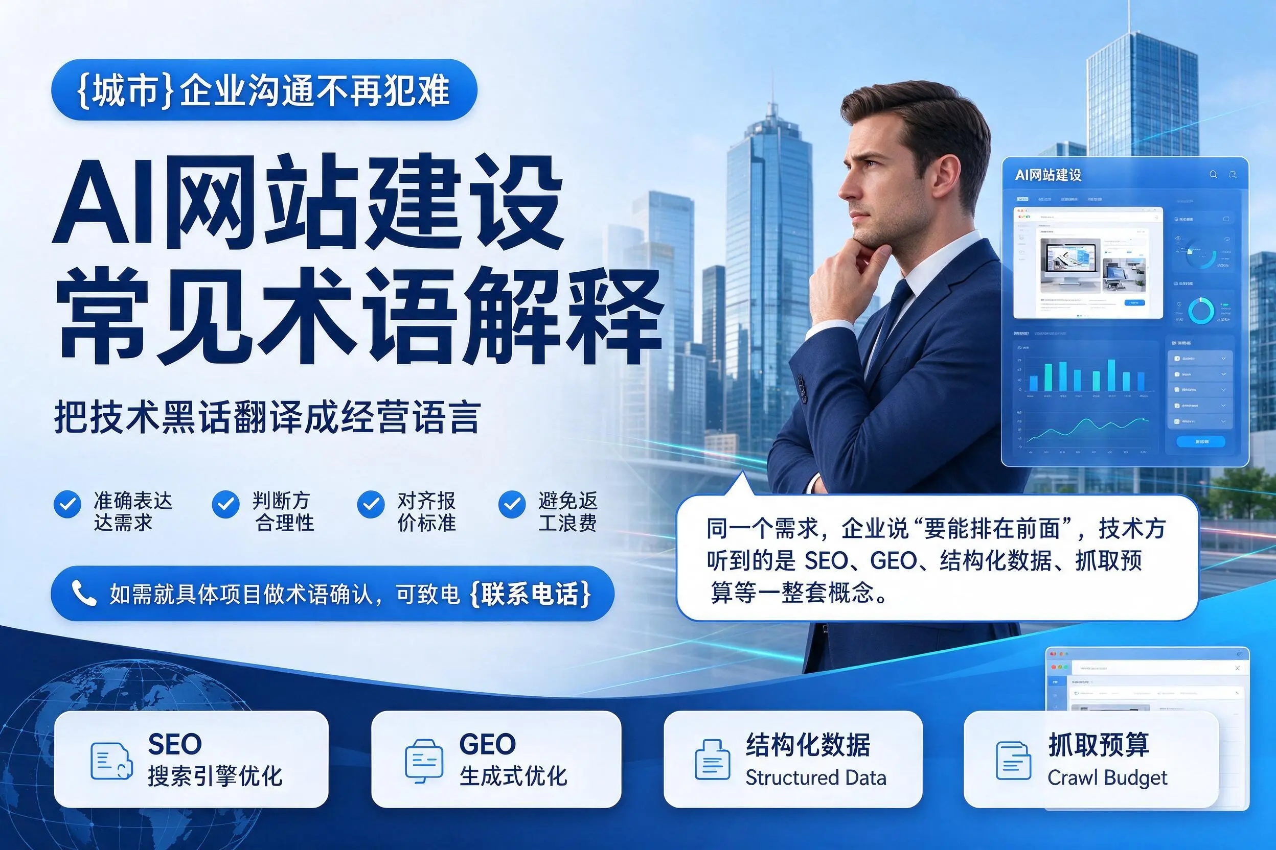 AI网站建设常见术语解释，阿克苏企业沟通不再犯难