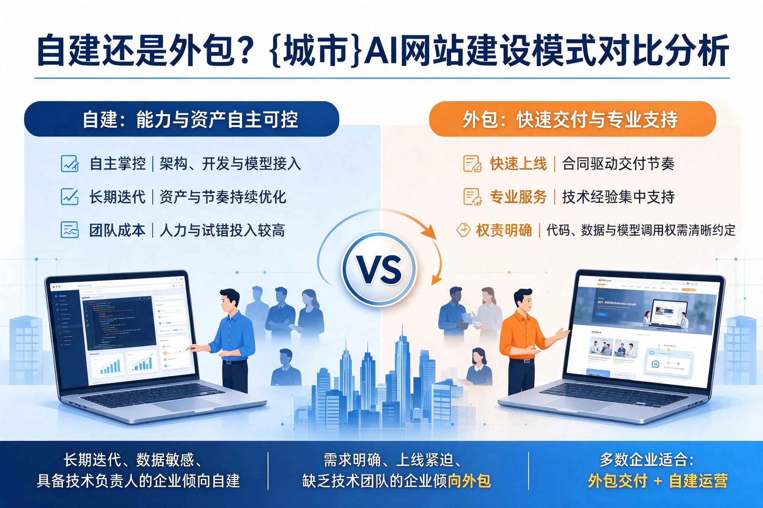 自建还是外包?阿克苏AI网站建设模式对比分析