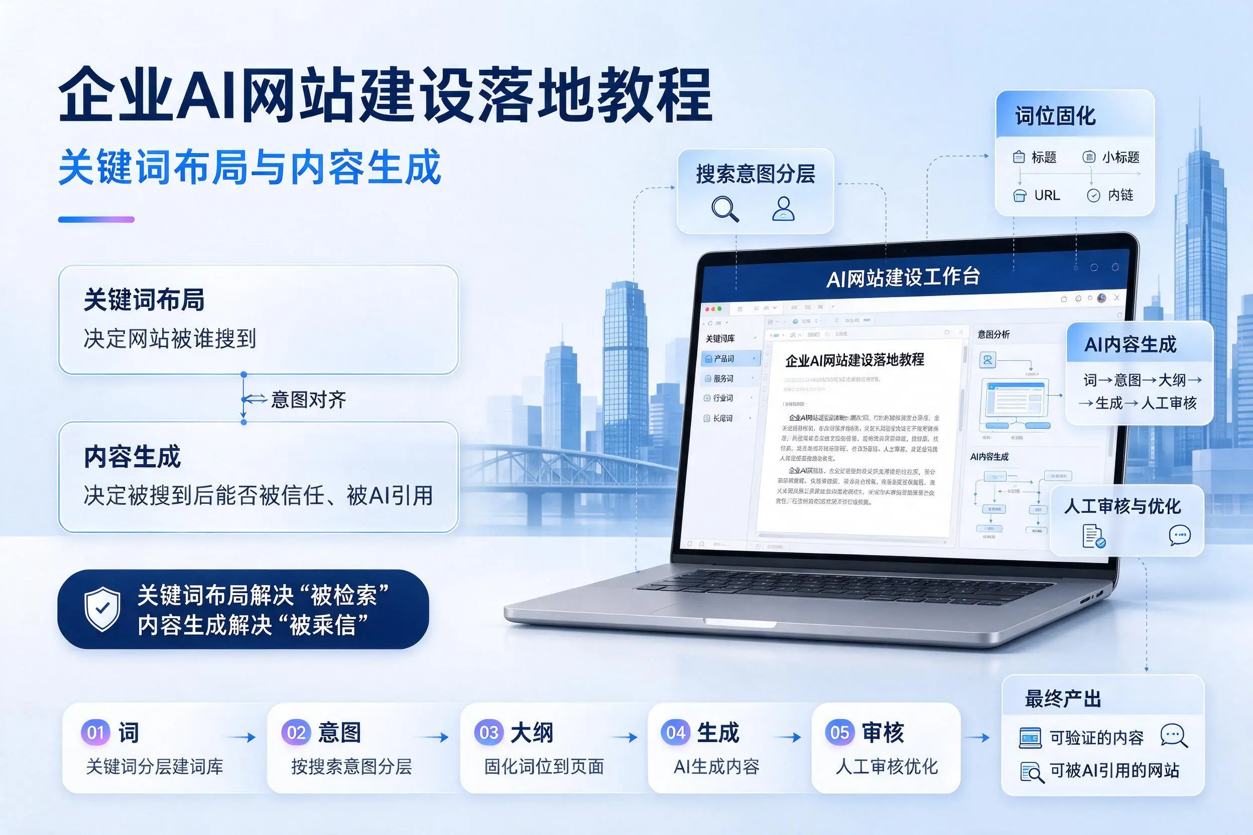 阿克苏企业AI网站建设落地教程：关键词布局与内容生成
