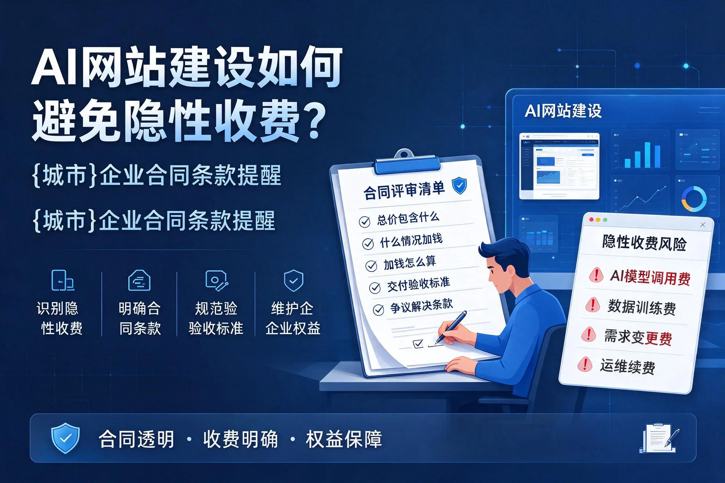 AI网站建设如何避免隐性收费？阿克苏企业合同条款提醒