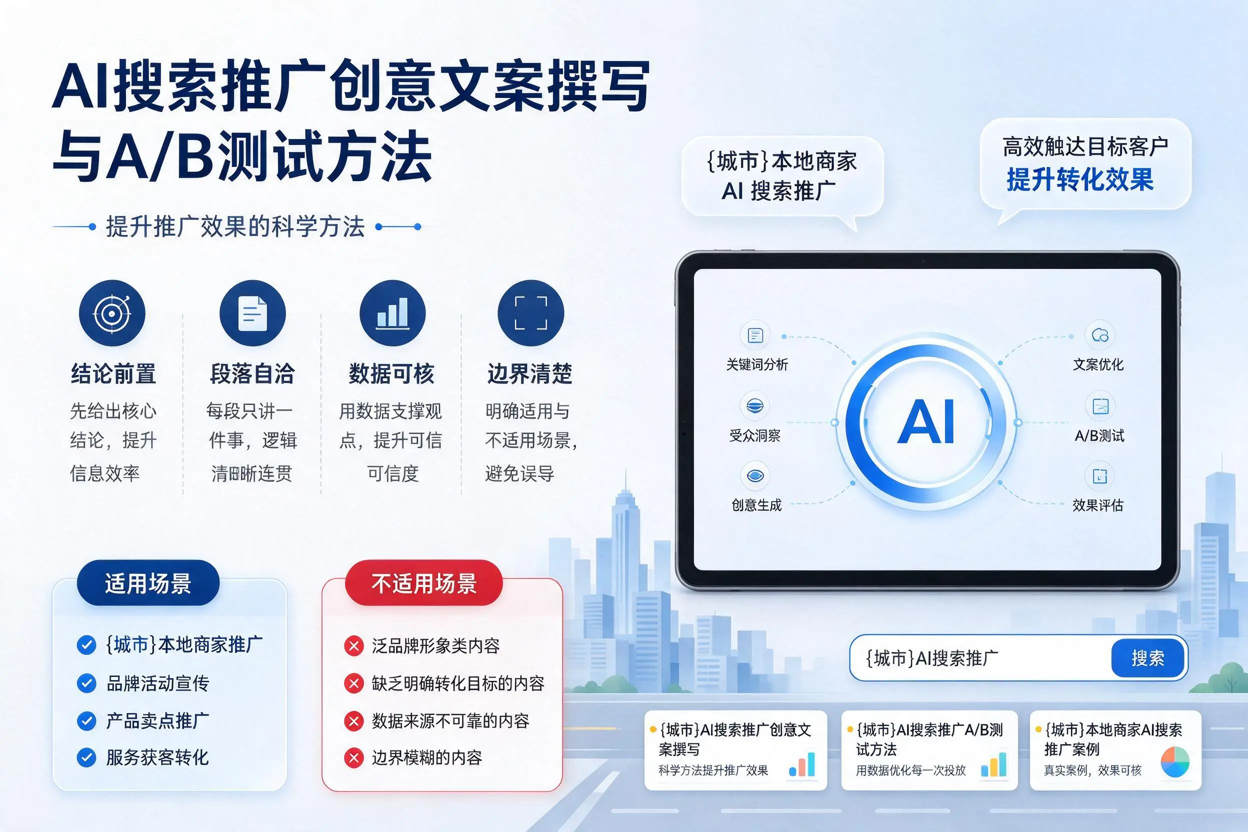 阿克苏AI搜索推广创意文案撰写与A/B测试方法